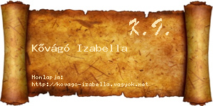 Kővágó Izabella névjegykártya